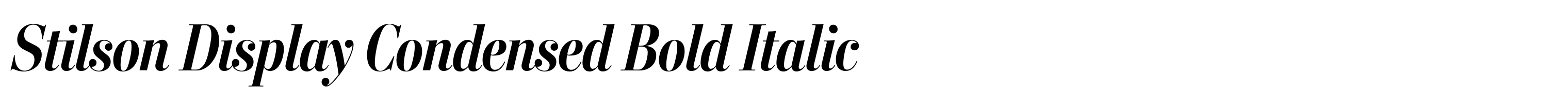 Stilson Display Condensed Bold Italic